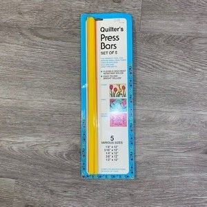 Collins No. 165 PRESS BARS 5 sizes Tool 4 Bias Tubes Applique Quilting Crafts